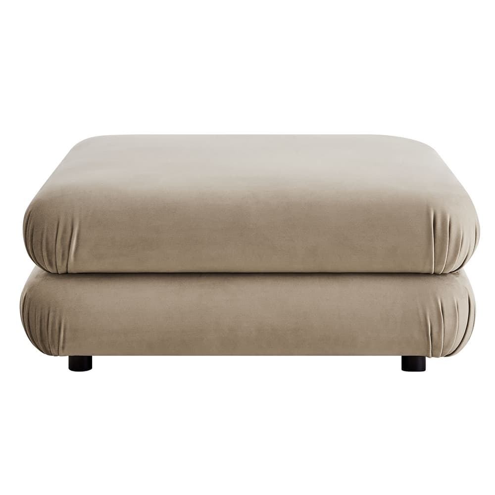 Jubilee Modular Performance Velvet Ottoman in Taupe by Modway - Image 4
