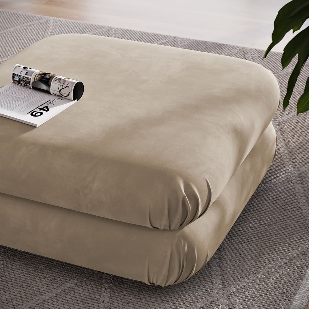 Jubilee Modular Performance Velvet Ottoman in Taupe by Modway - Image 9