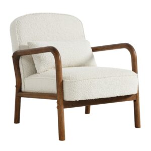 Charlie Boucle Upholstered Armchair in Ivory by Modway