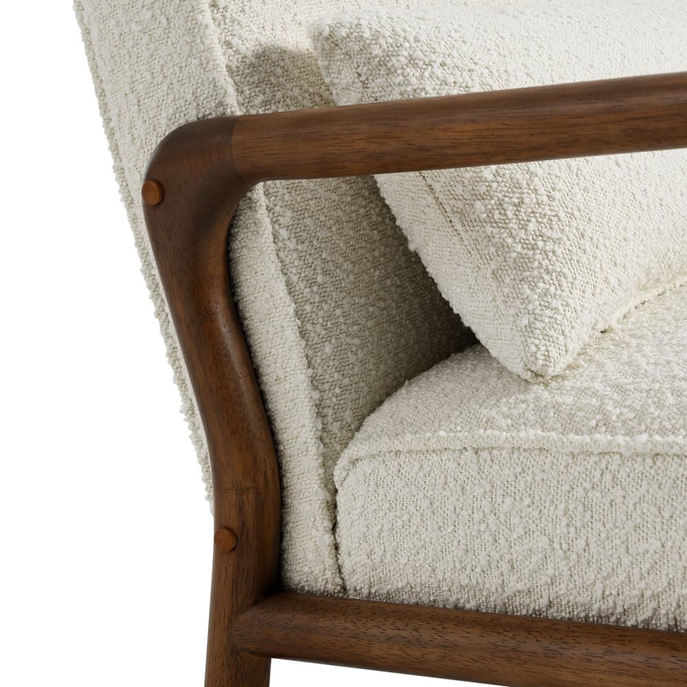 Charlie Boucle Upholstered Armchair in Ivory by Modway - Image 7