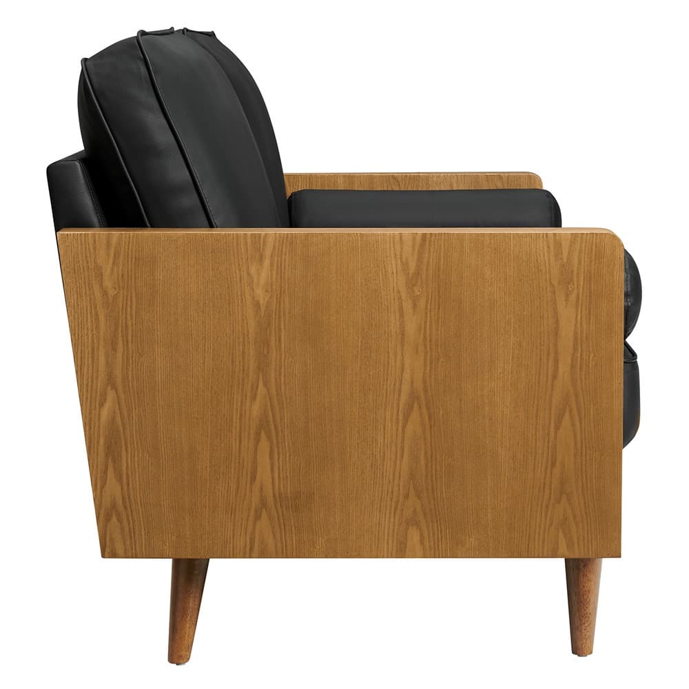 Kellan Vegan Leather Loveseat in Walnut Black by Modway - Image 4