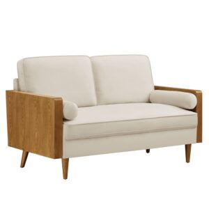 Kellan Performance Velvet Loveseat in Walnut Alabaster by Modway