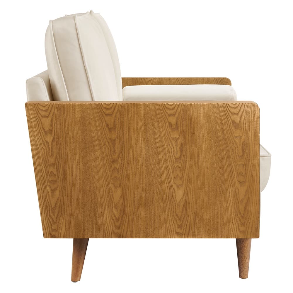 Kellan Performance Velvet Loveseat in Walnut Alabaster by Modway - Image 4