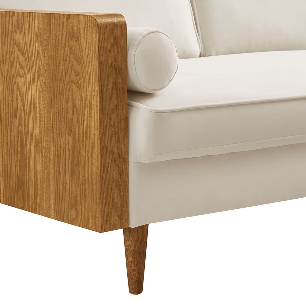 Kellan Performance Velvet Loveseat in Walnut Alabaster by Modway - Image 7