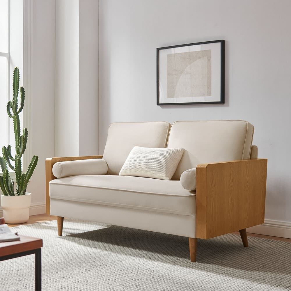 Kellan Performance Velvet Loveseat in Walnut Almond by Modway - Image 8