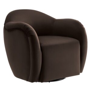 Compose Performance Velvet Swivel Armchair in Chocolate Brown by Modway