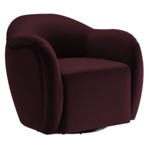 Compose Performance Velvet Swivel Armchair in Mulberry by Modway