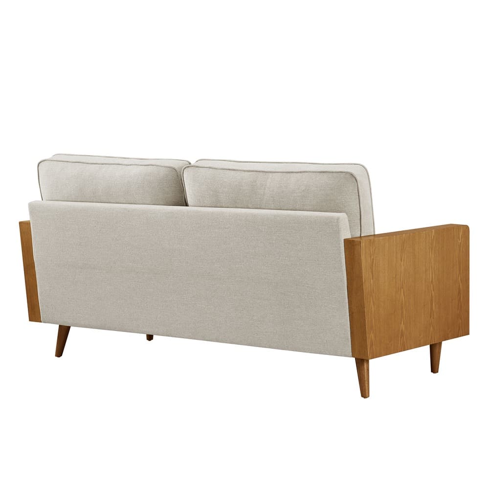 Kellan Heathered Fabric Upholstered Sofa in Walnut Heathered Weave Ivory by Modway - Image 5