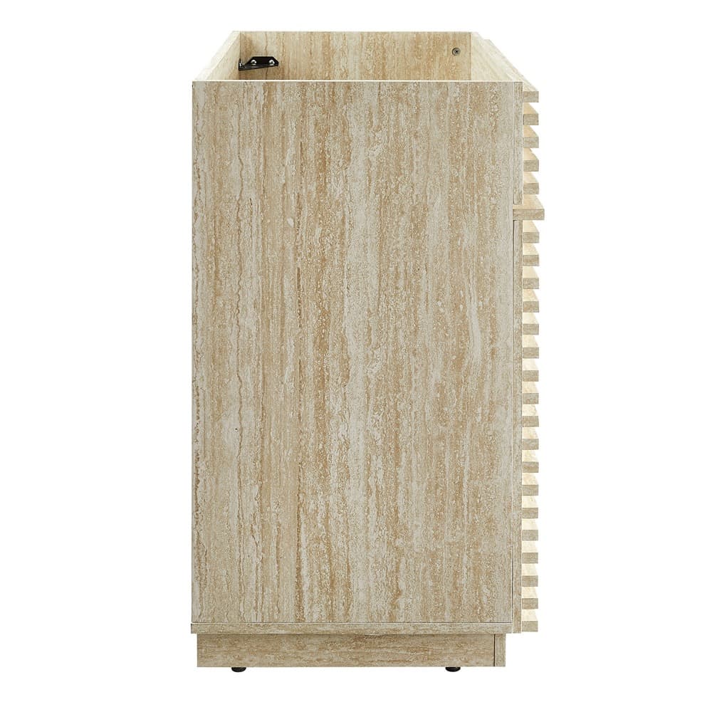 Render 36" Faux Travertine Bathroom Vanity Cabinet (Sink Not Included) in Travertine by Modway - Image 4