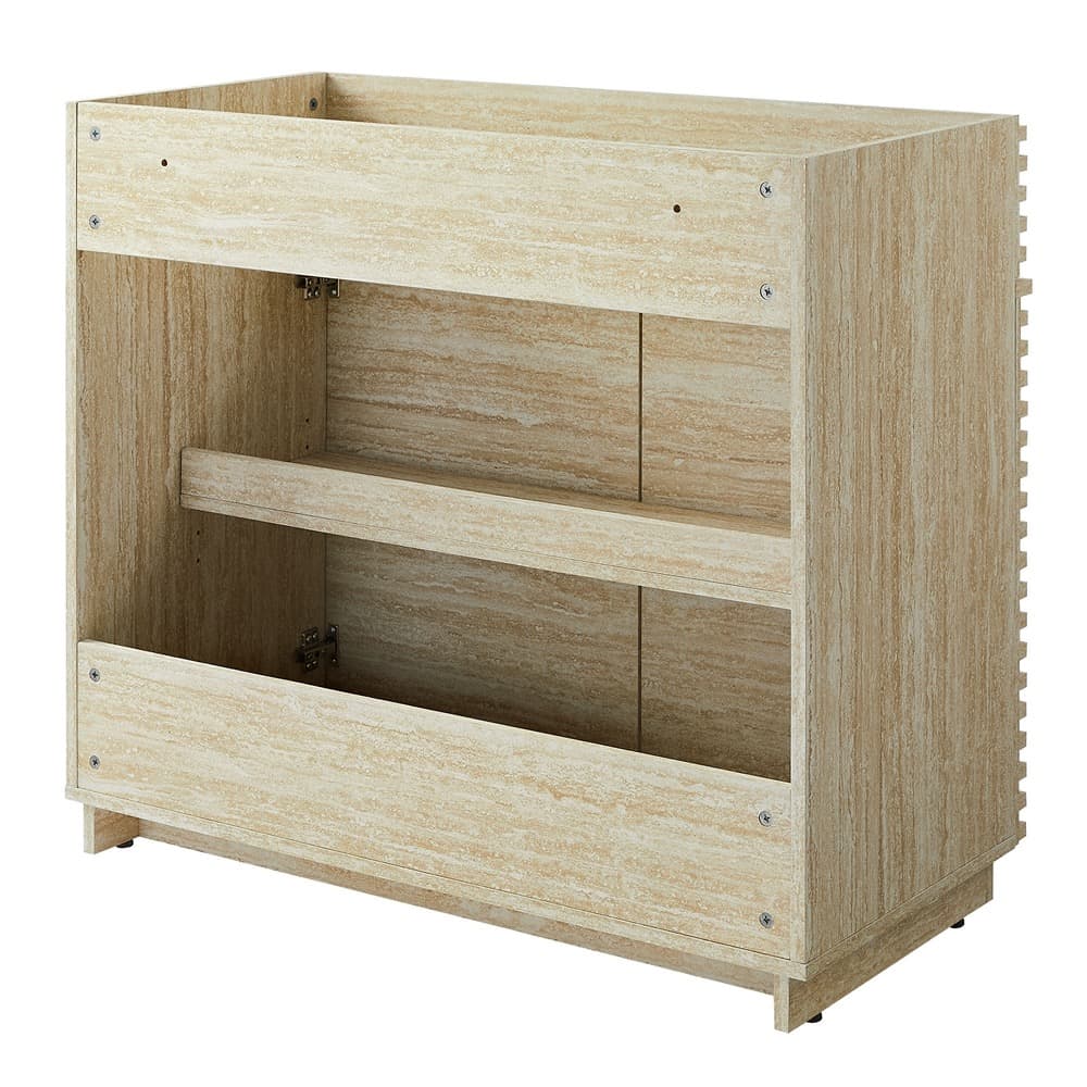 Render 36" Faux Travertine Bathroom Vanity Cabinet (Sink Not Included) in Travertine by Modway - Image 5