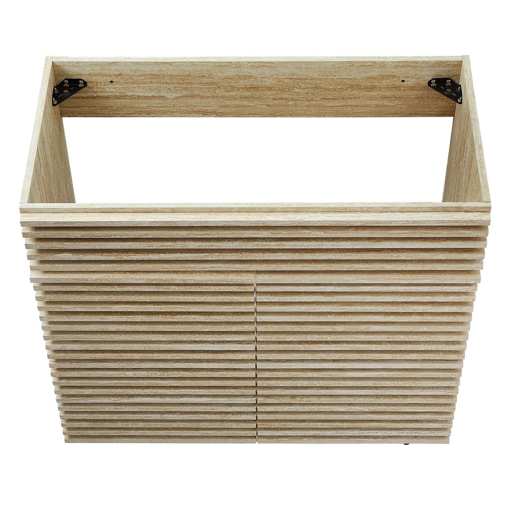 Render 36" Faux Travertine Bathroom Vanity Cabinet (Sink Not Included) in Travertine by Modway - Image 8