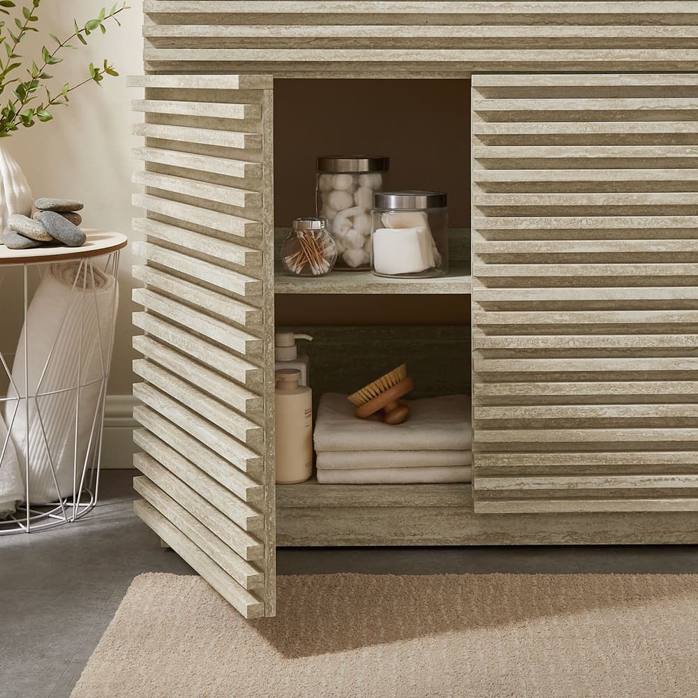 Render 36" Faux Travertine Bathroom Vanity Cabinet (Sink Not Included) in Travertine by Modway - Image 10
