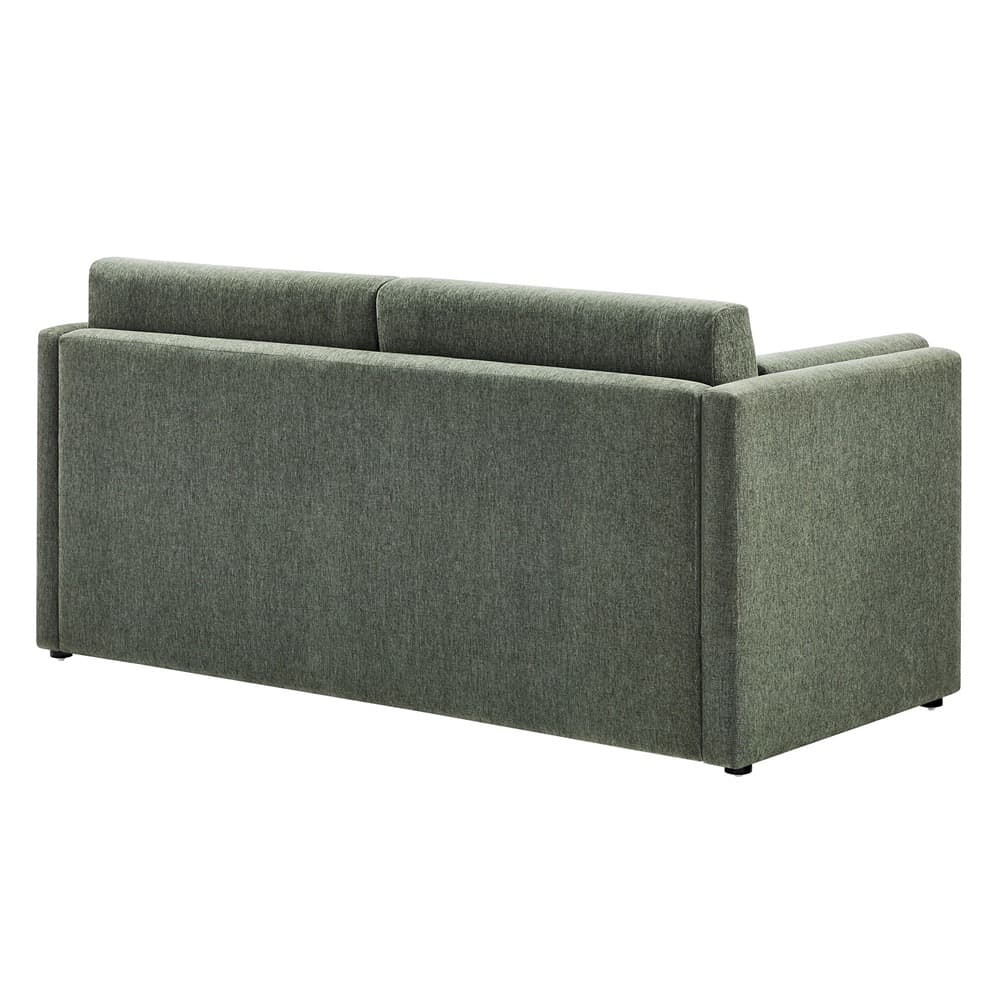 Linden Upholstered Heathered Chenille Sofa in Eucalyptus by Modway - Image 5