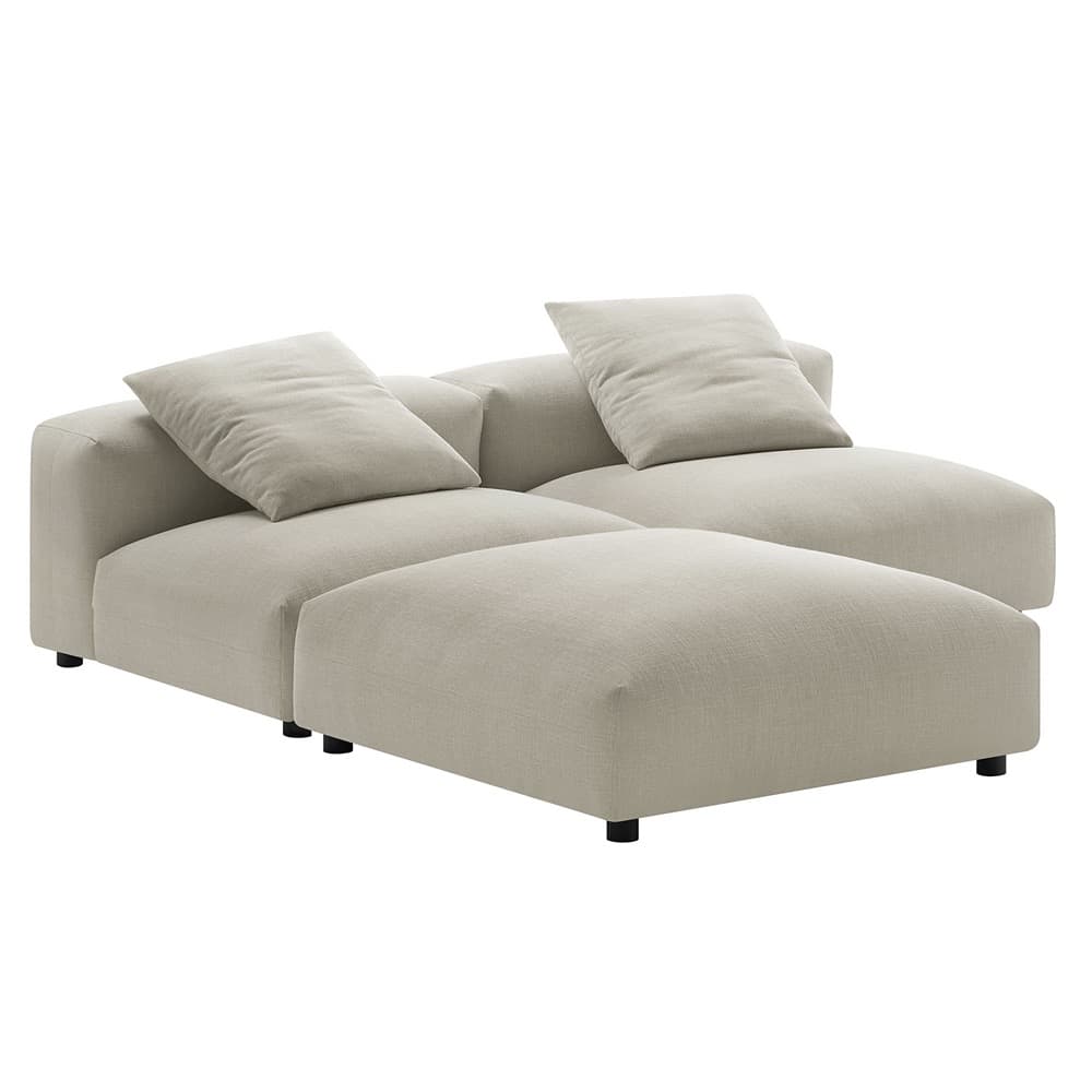 Solace 3-Piece Modular Upholstered Fabric Sectional Sofa in Linen by Modway - Image 6