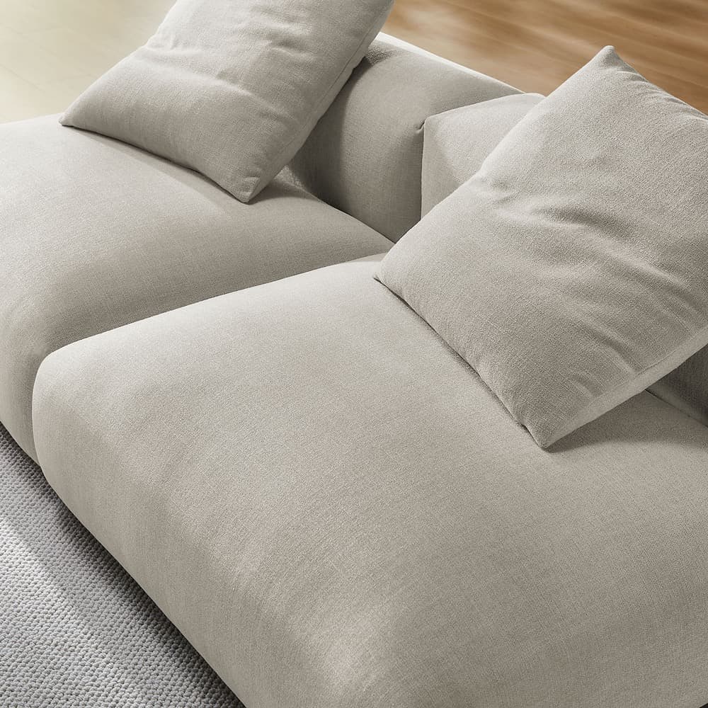 Solace 2-Piece Modular Upholstered Fabric Sofa in Linen by Modway - Image 8