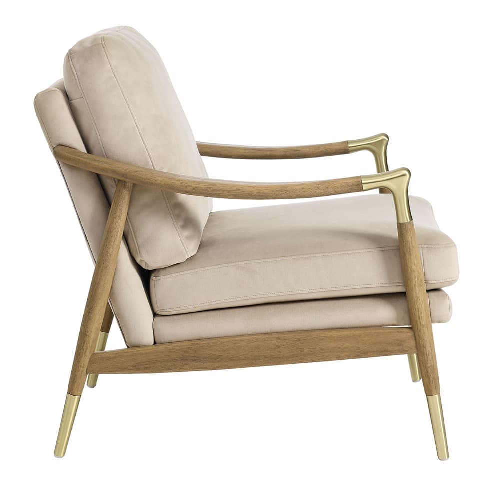 Langford Performance Velvet Accent Armchair in Almond Walnut by Modway - Image 4