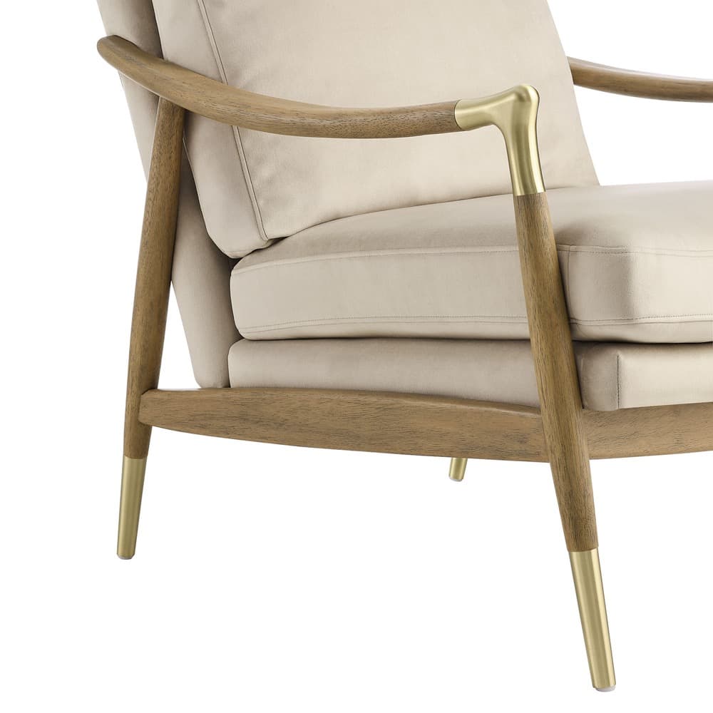 Langford Performance Velvet Accent Armchair in Almond Walnut by Modway - Image 7