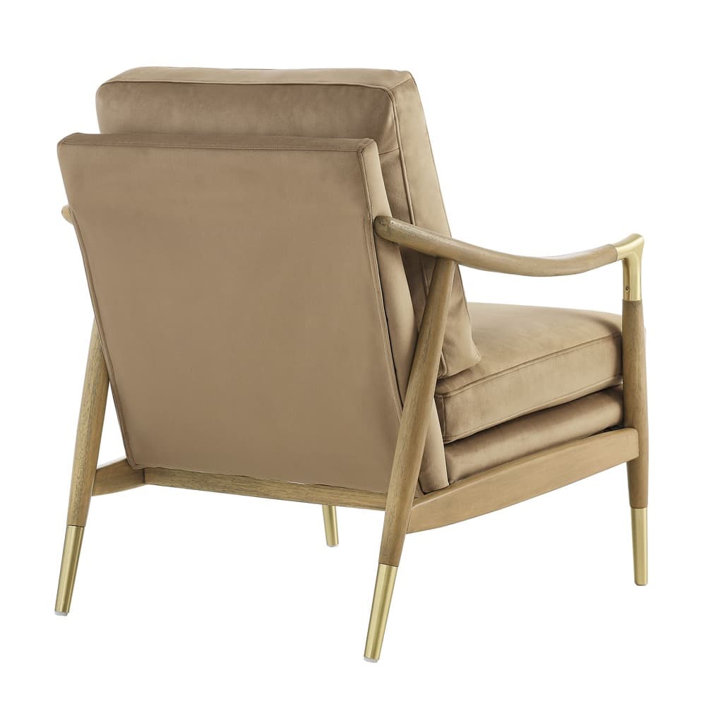 Langford Performance Velvet Accent Armchair in Taupe Walnut by Modway - Image 5