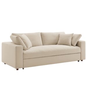 Commix Down Filled Overstuffed Sleeper Sofa in Light Beige by Modway