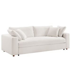 Commix Down Filled Overstuffed Sleeper Sofa in Pure White by Modway