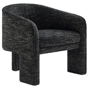Greer Boucle Fabric Upholstered Accent Armchair in Charcoal by Modway