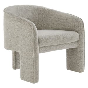 Greer Boucle Fabric Upholstered Accent Armchair in Parchment by Modway