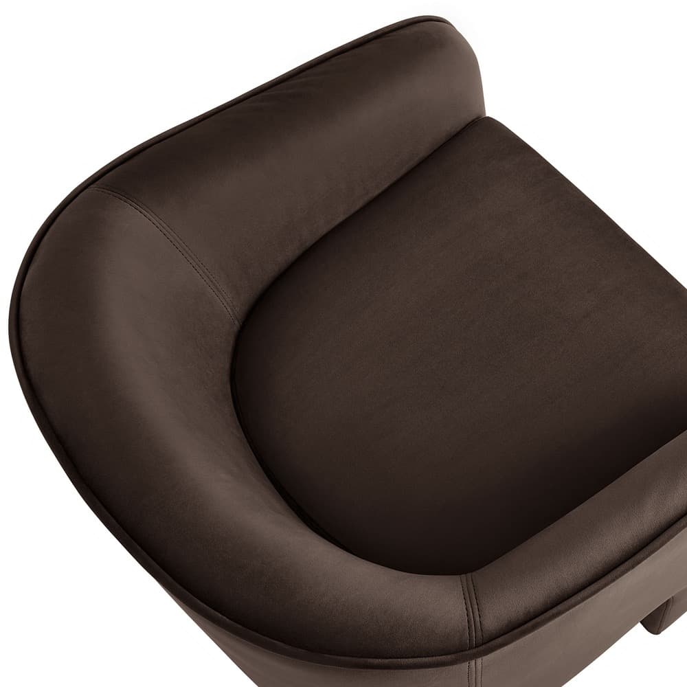 Greer Performance Velvet Upholstered Accent Armchair in Chocolate Brown by Modway - Image 7