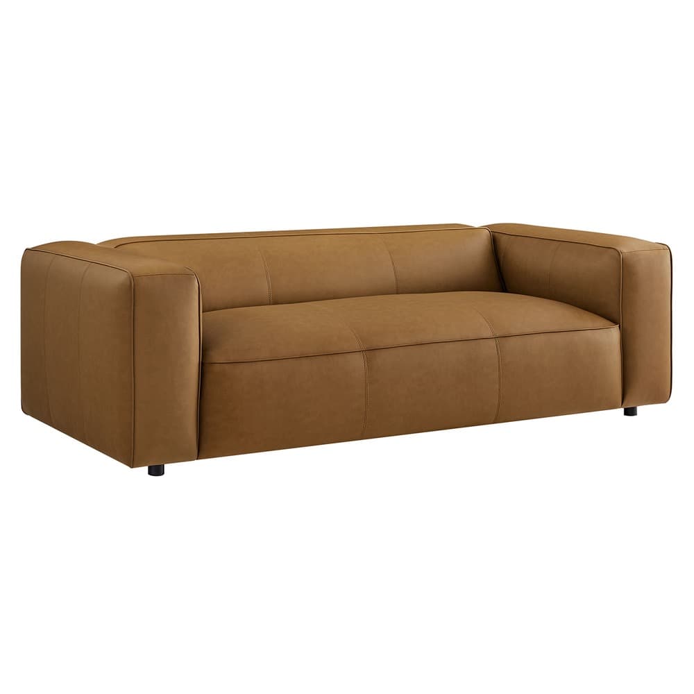 Auren Upholstered Vegan Leather Sofa in Camel by Modway