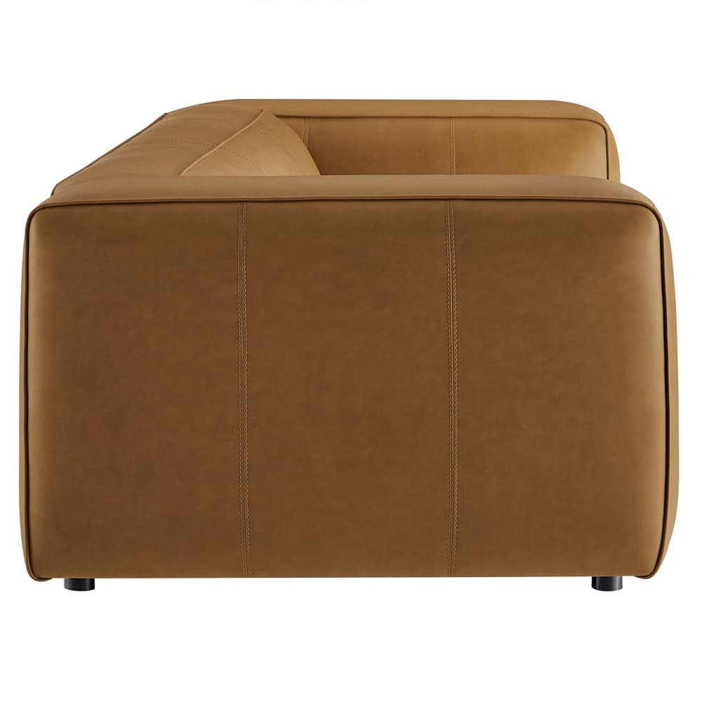 Auren Upholstered Vegan Leather Sofa in Camel by Modway - Image 4