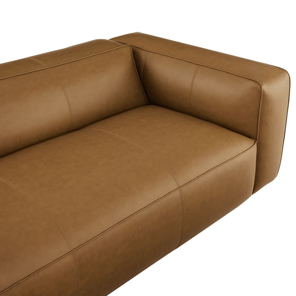Auren Upholstered Vegan Leather Sofa in Camel by Modway - Image 7