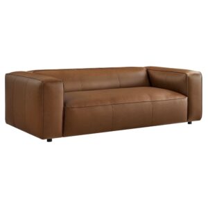 Auren Upholstered Vegan Leather Sofa in Coffee by Modway