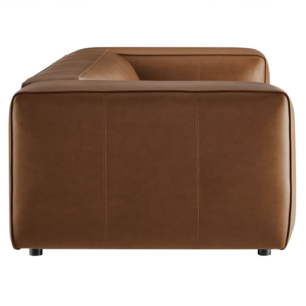 Auren Upholstered Vegan Leather Sofa in Coffee by Modway - Image 4