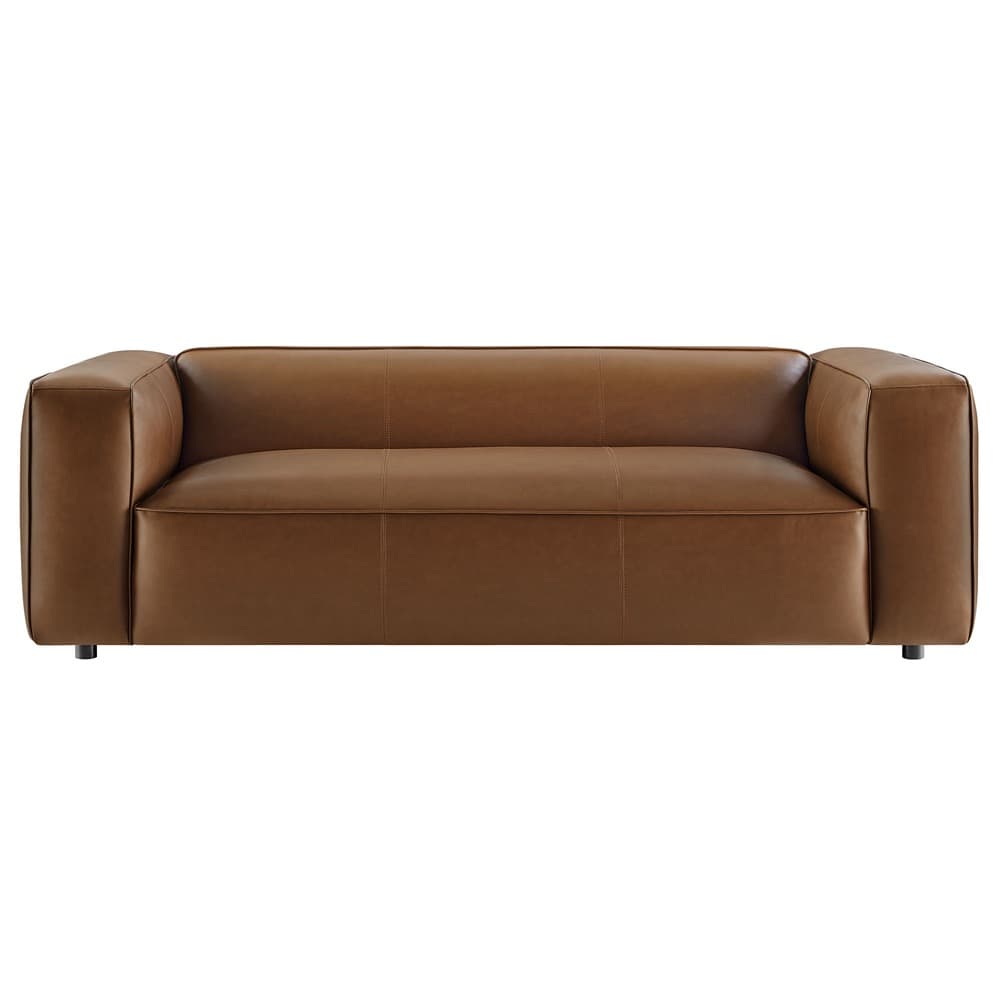 Auren Upholstered Vegan Leather Sofa in Coffee by Modway - Image 6