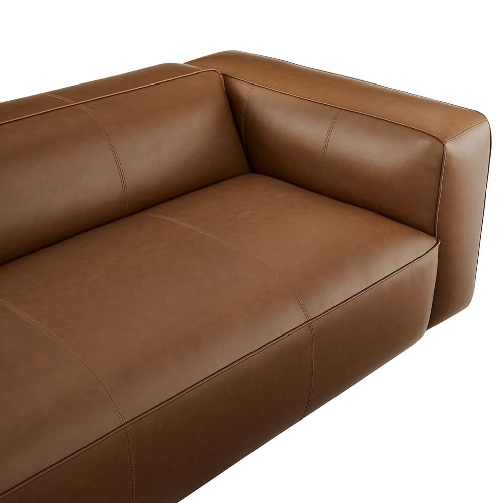 Auren Upholstered Vegan Leather Sofa in Coffee by Modway - Image 7