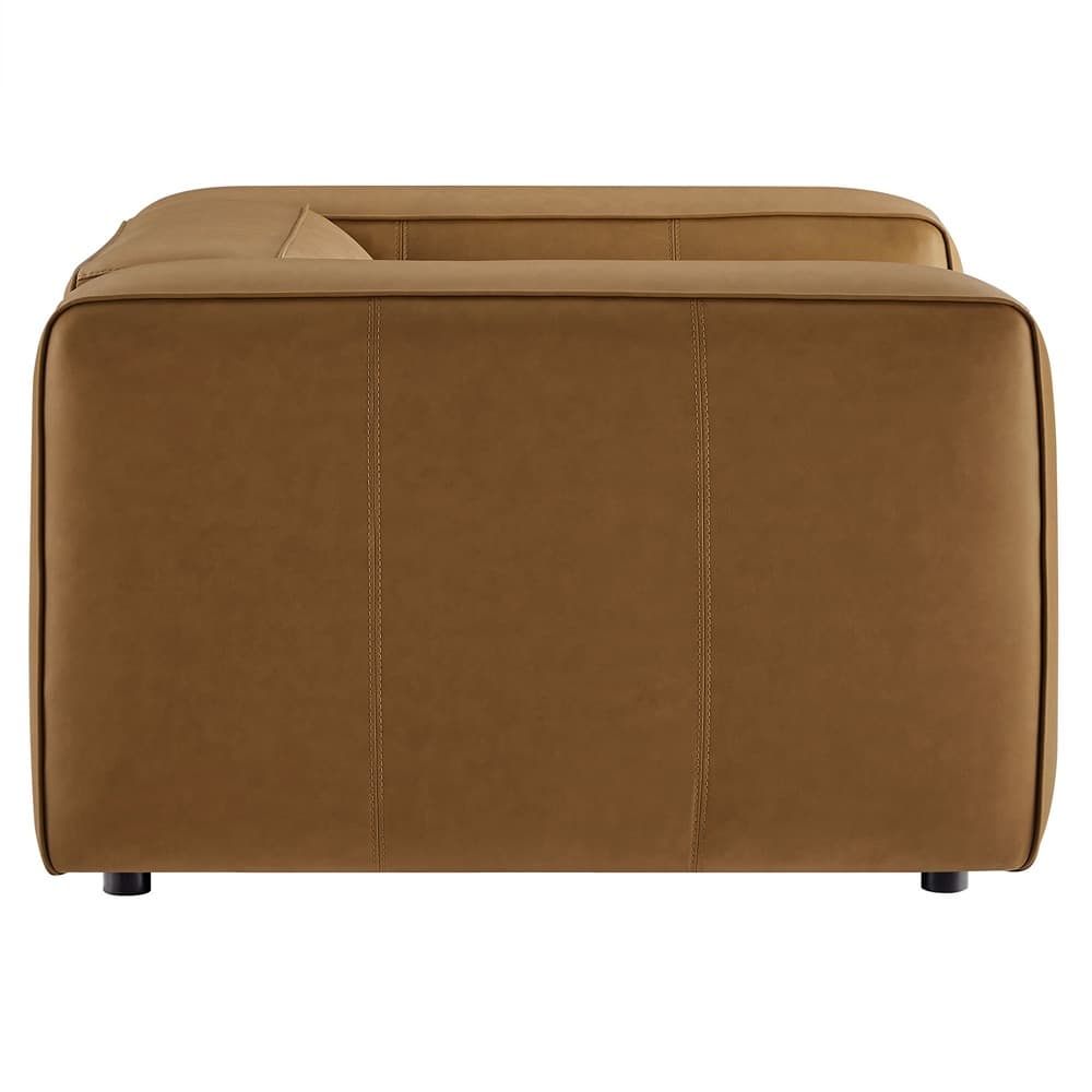 Auren Upholstered Vegan Leather Modular Armchair in Camel by Modway - Image 4