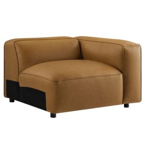 Auren Upholstered Vegan Leather Modular Right Armchair in Camel by Modway
