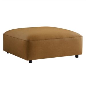 Auren Upholstered Vegan Leather Ottoman in Camel by Modway