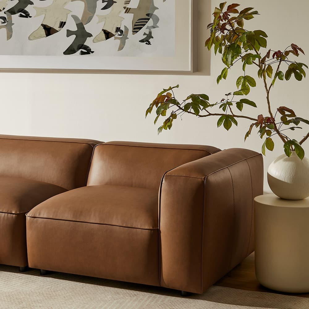Auren 4-Piece Vegan Leather Modular Sofa Set in Coffee by Modway - Image 9