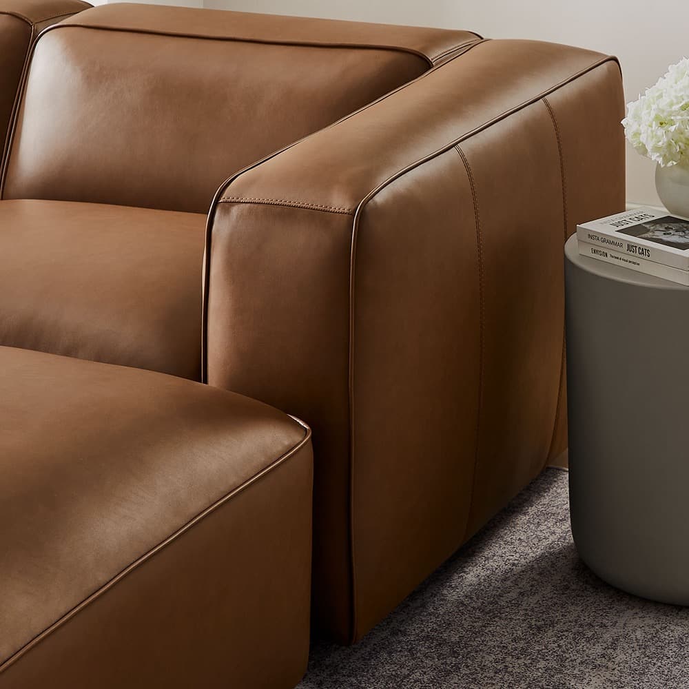 Auren 5-Piece Upholstered Vegan Leather Modular U-Shaped Sofa in Coffee by Modway - Image 9