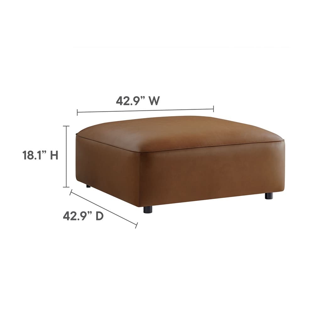 Auren 5-Piece Upholstered Vegan Leather Modular U-Shaped Sofa in Coffee by Modway - Image 3