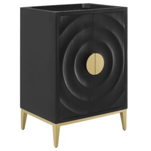 Beau 24" Bathroom Vanity Cabinet (Sink Basin Not Included) in Black by Modway