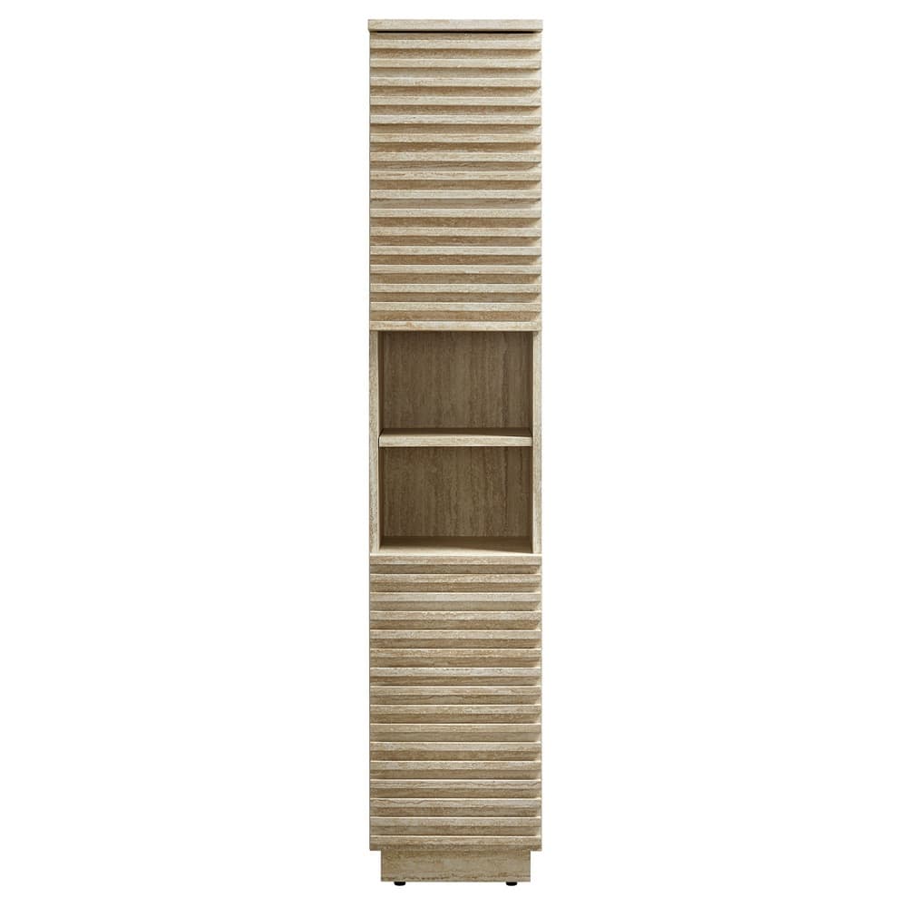 Render Tall Narrow Faux Travertine Linen Storage Cabinet in Travertine by Modway - Image 5