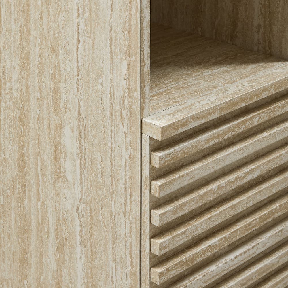 Render Tall Narrow Faux Travertine Linen Storage Cabinet in Travertine by Modway - Image 7