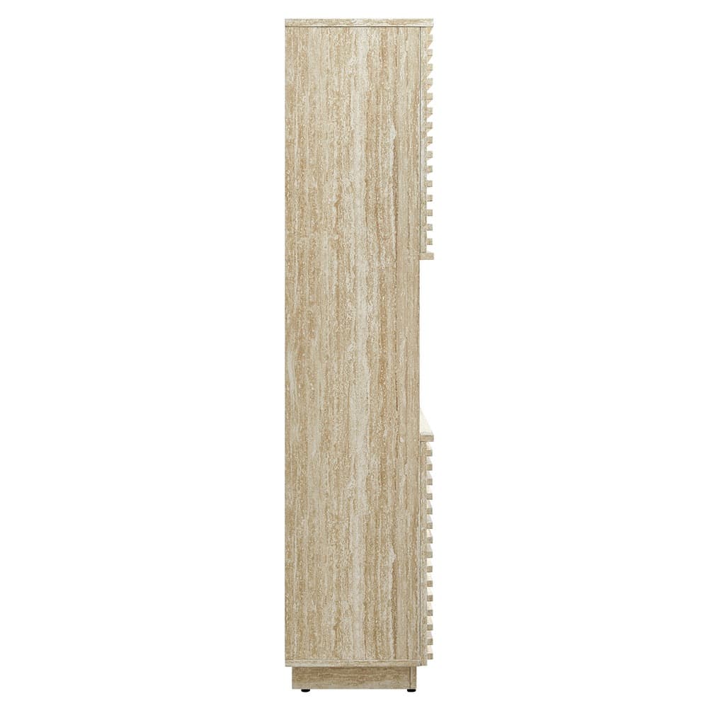 Render Tall Faux Travertine Linen Storage Cabinet in Travertine by Modway - Image 4