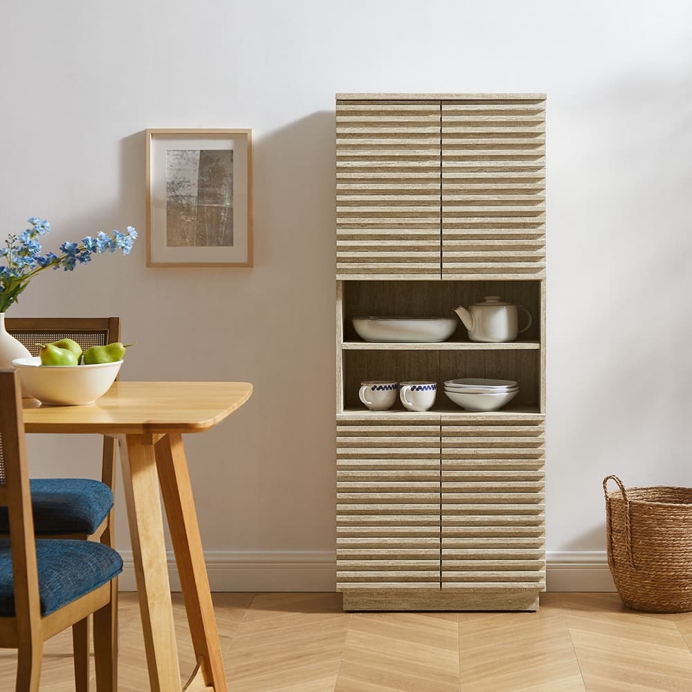 Render Tall Faux Travertine Linen Storage Cabinet in Travertine by Modway - Image 8