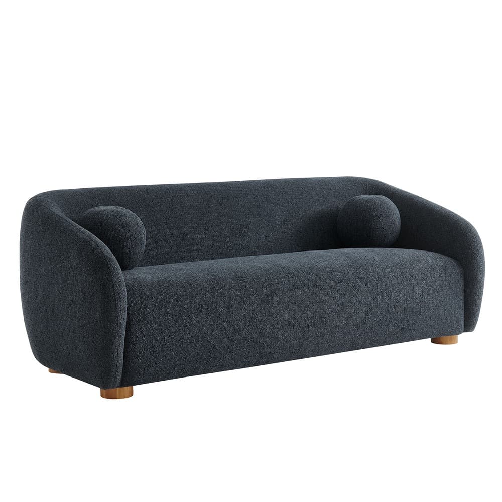 Holland 85" Chenille Fabric Sofa in Navy by Modway