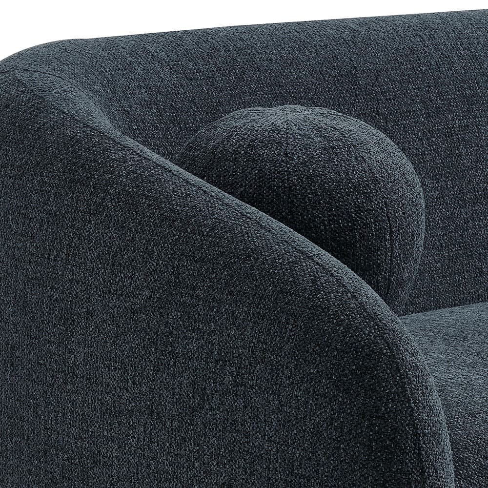 Holland 85" Chenille Fabric Sofa in Navy by Modway - Image 8