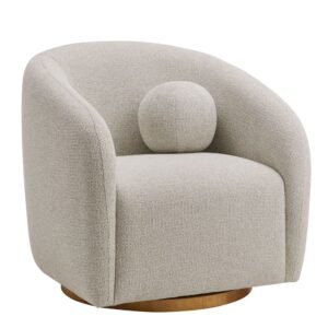 Holland Swivel Chenille Fabric Armchair in Dove Gray by Modway