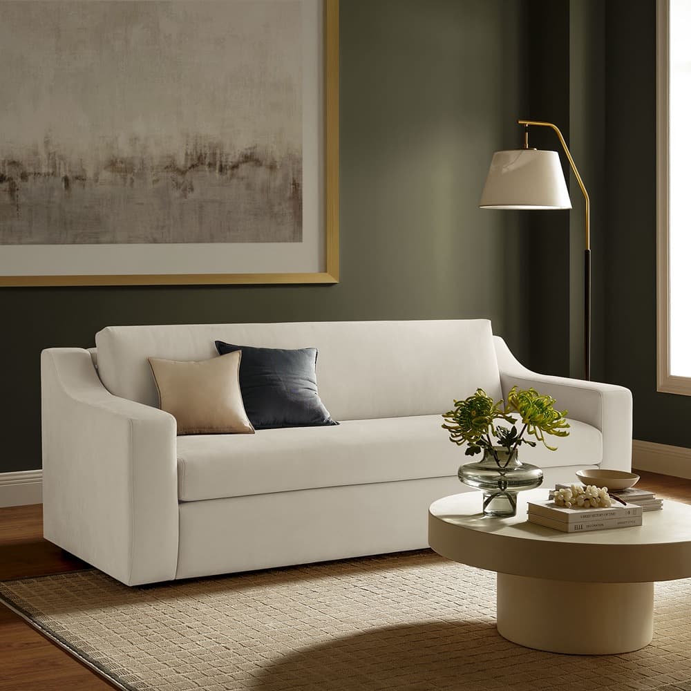 Liora Performance Velvet Sofa in Alabaster by Modway - Image 8