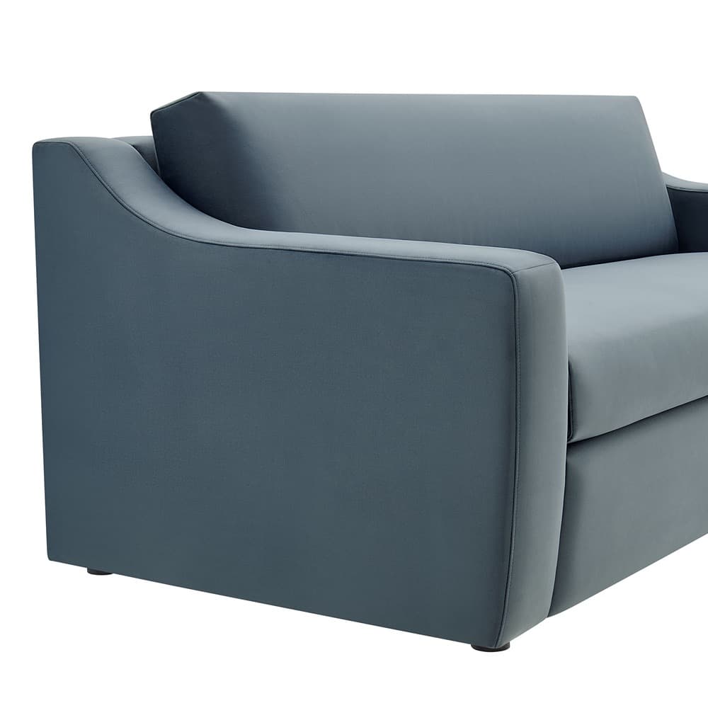 Liora Performance Velvet Sofa in Cadet Blue by Modway - Image 7